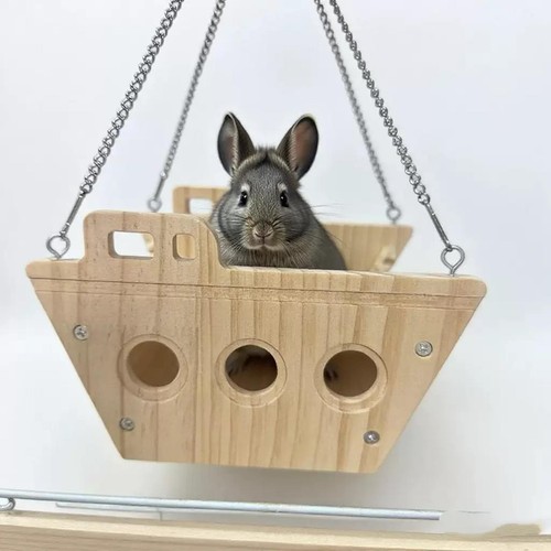 Wooden chinchilla hammock - chinchilla,